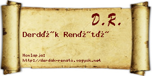 Derdák Renátó névjegykártya